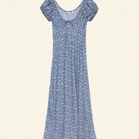 Doen Sofia Dress sz S in BLUE PORCELAIN TEA FLORAL - Picture 5 of 14